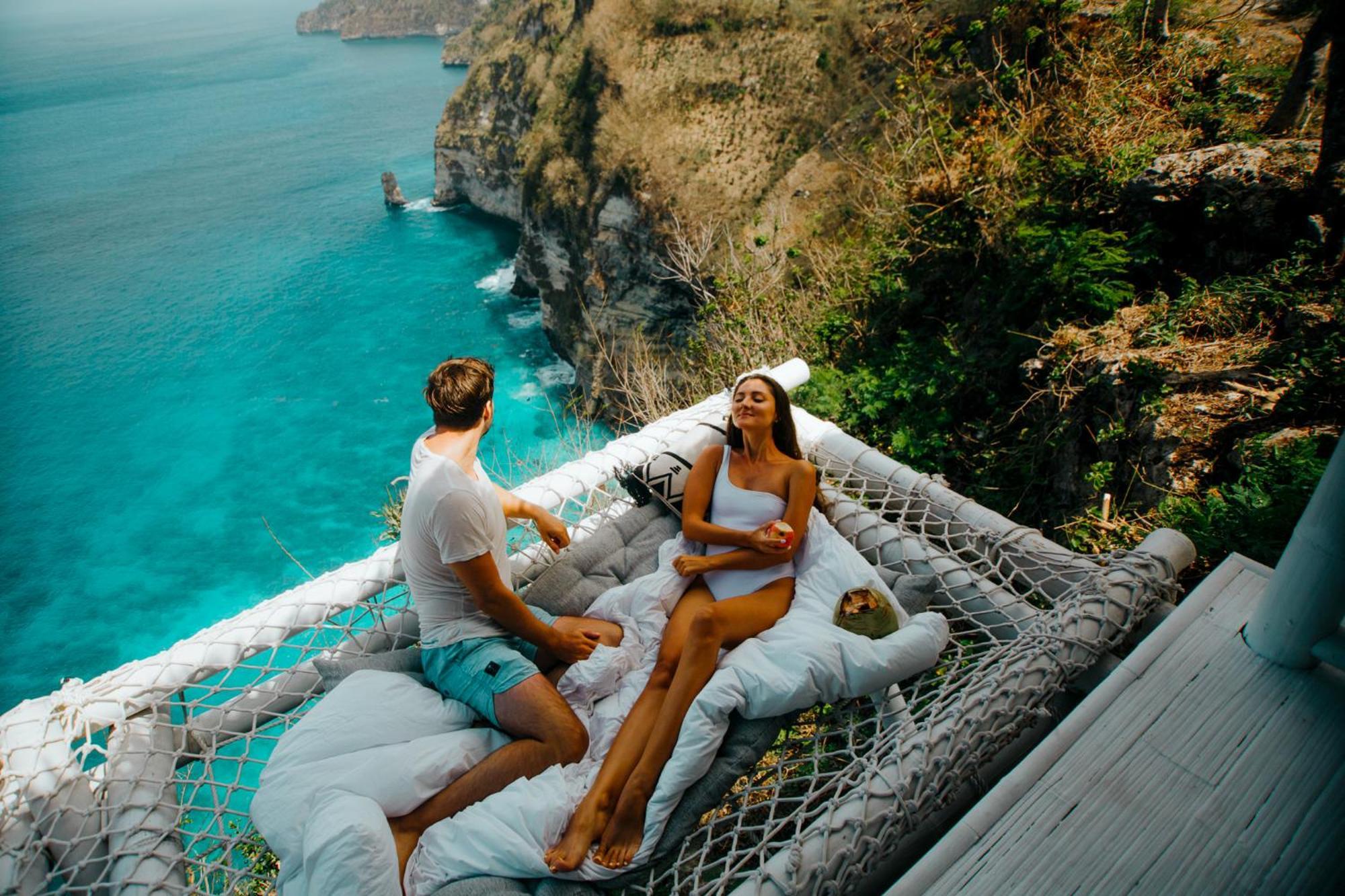 Tropical Glamping Nusa Penida Diamond Beach - Cliff Side Edge Polilit Eksteriør bilde